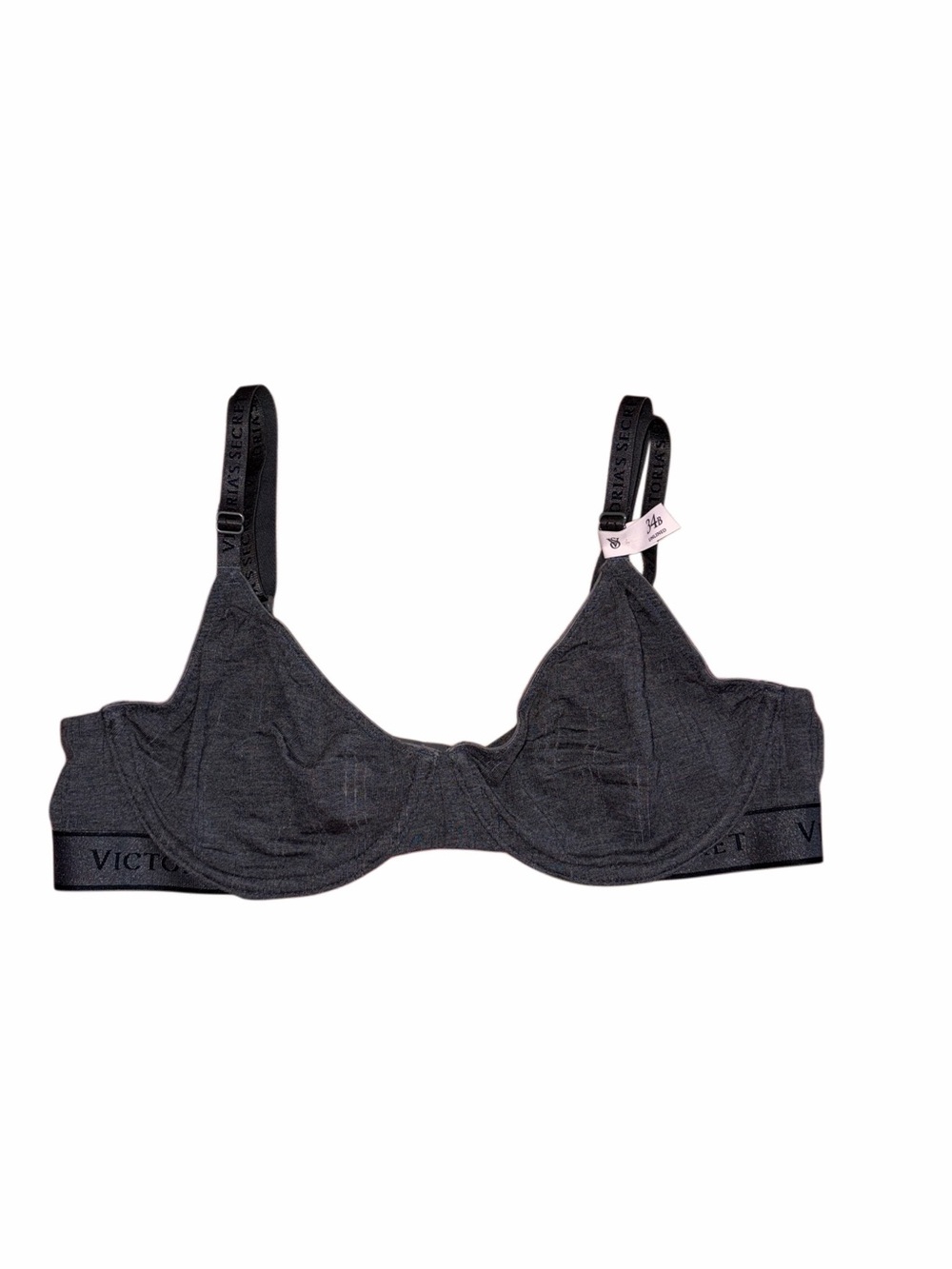 Victoria's Secret Black Underwire Bra with Logo Band